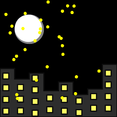 I thought the N-bodies looked like interestingly moving stars, so I altered the background accordingly. I also tweaked the gravity and speed to make them move slower.