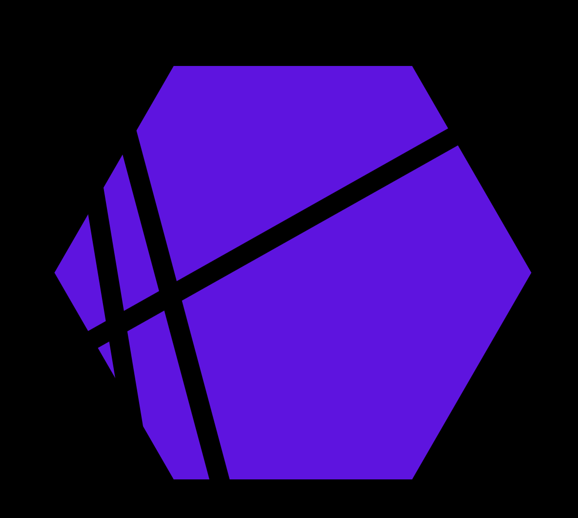 A hexagon gets cut by lines