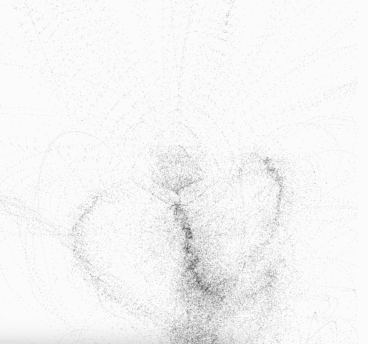 My vision was to create more of an image generator, rather than a simple gravity simulation where you can understand everything happeneing and where each ball is. I was inspired by Chlandi Plates and their images.